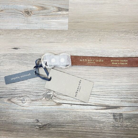 Urban Code London Genuine Leather Belt Size Women's M Skinny Brown Leather NEW - Picture 2 of 4